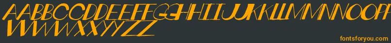 フォントCrankdealTilt – 黒い背景にオレンジの文字
