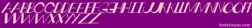 CrankdealTilt Font – Pink Fonts on Purple Background