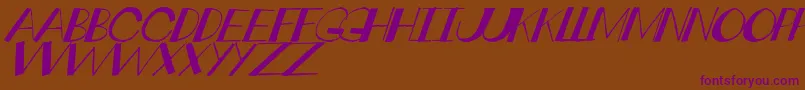 CrankdealTilt Font – Purple Fonts on Brown Background