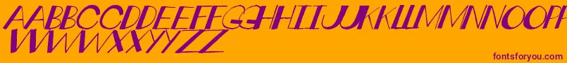 CrankdealTilt Font – Purple Fonts on Orange Background