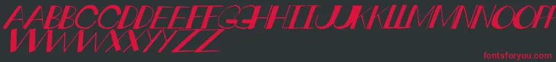CrankdealTilt Font – Red Fonts on Black Background