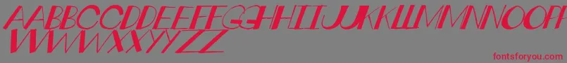 CrankdealTilt Font – Red Fonts on Gray Background