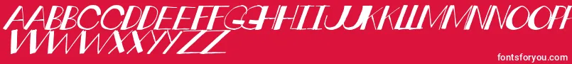 CrankdealTilt Font – White Fonts on Red Background