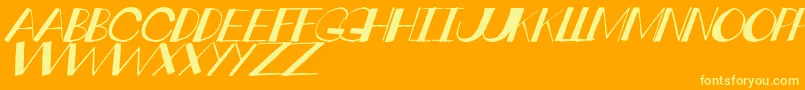 CrankdealTilt Font – Yellow Fonts on Orange Background