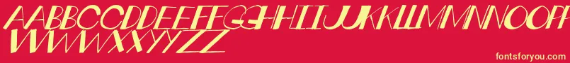 CrankdealTilt Font – Yellow Fonts on Red Background