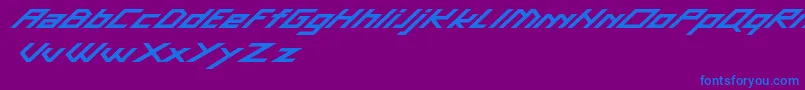 GascaDemo Font – Blue Fonts on Purple Background