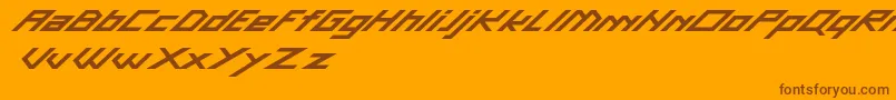 Шрифт GascaDemo – коричневые шрифты на оранжевом фоне