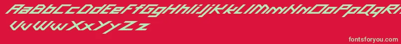 フォントGascaDemo – 赤い背景に緑の文字