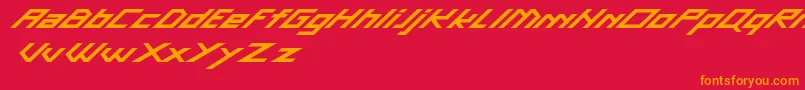 GascaDemo Font – Orange Fonts on Red Background