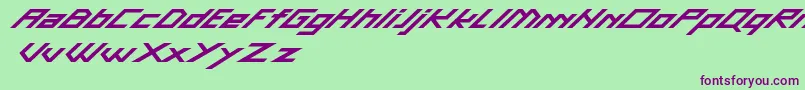 Шрифт GascaDemo – фиолетовые шрифты на зелёном фоне