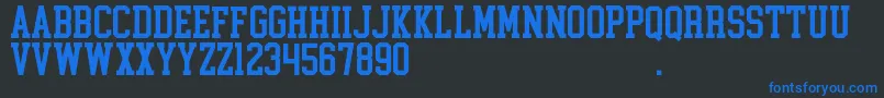 CollegeBlock2.0D Font – Blue Fonts on Black Background