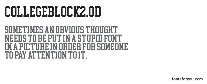 Review of the CollegeBlock2.0D Font