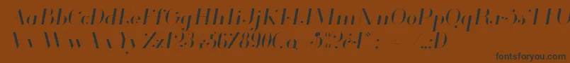 GlamorLightItalic Font – Black Fonts on Brown Background