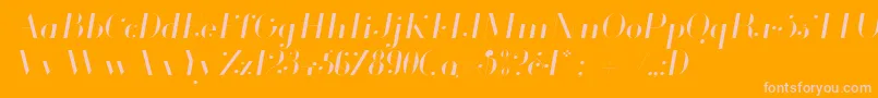 GlamorLightItalic Font – Pink Fonts on Orange Background