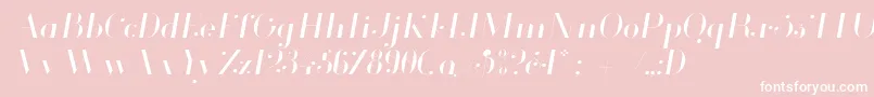 GlamorLightItalic Font – White Fonts on Pink Background