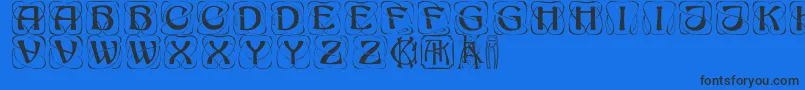 Konankaps Font – Black Fonts on Blue Background