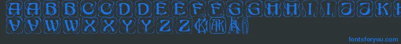 Konankaps Font – Blue Fonts on Black Background
