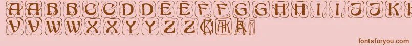 Konankaps Font – Brown Fonts on Pink Background