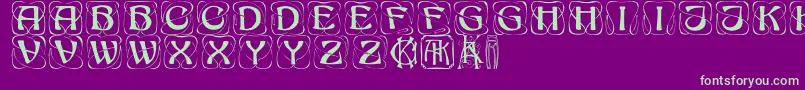 Konankaps Font – Green Fonts on Purple Background