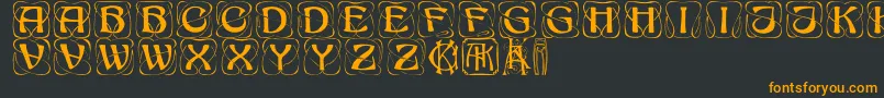 Konankaps Font – Orange Fonts on Black Background