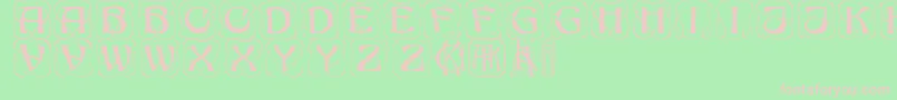 Konankaps Font – Pink Fonts on Green Background
