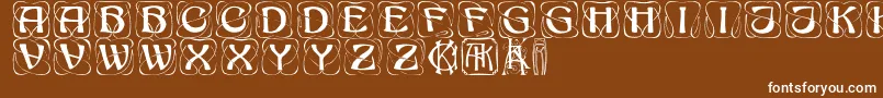 Konankaps Font – White Fonts on Brown Background