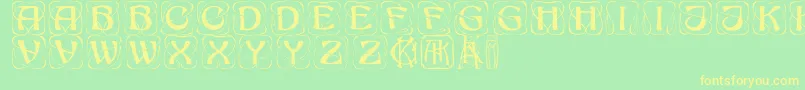 Konankaps Font – Yellow Fonts on Green Background