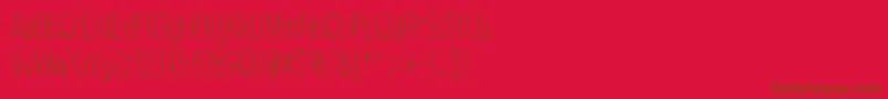 Mindmonkey-Schriftart – Braune Schriften auf rotem Hintergrund