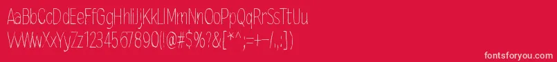 Mindmonkey-Schriftart – Rosa Schriften auf rotem Hintergrund
