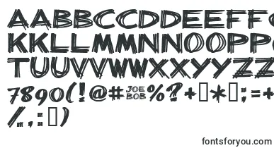 Billiebarred font – vector Fonts