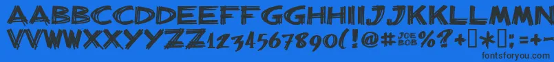 Billiebarred Font – Black Fonts on Blue Background