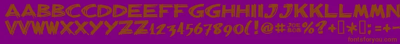 Шрифт Billiebarred – коричневые шрифты на фиолетовом фоне