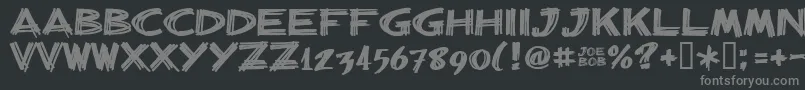 Billiebarred Font – Gray Fonts on Black Background