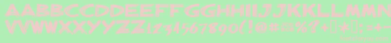 Billiebarred Font – Pink Fonts on Green Background