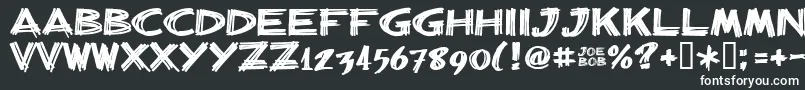 Billiebarred-fontti – valkoiset fontit mustalla taustalla