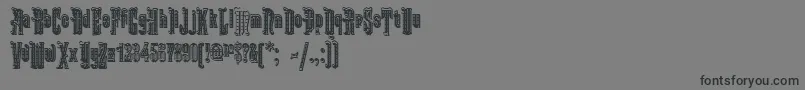 Шрифт KabrioletDecor – чёрные шрифты на сером фоне