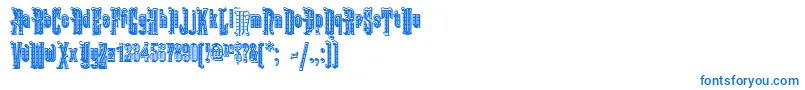 KabrioletDecor-Schriftart – Blaue Schriften auf weißem Hintergrund