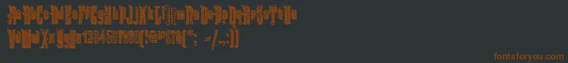 Шрифт KabrioletDecor – коричневые шрифты на чёрном фоне