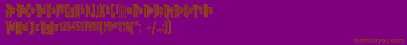 Шрифт KabrioletDecor – коричневые шрифты на фиолетовом фоне