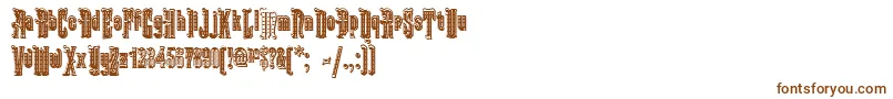 Шрифт KabrioletDecor – коричневые шрифты на белом фоне