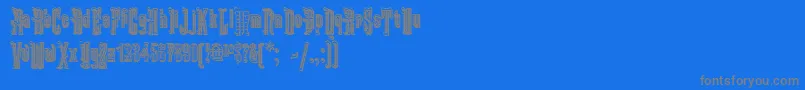 Шрифт KabrioletDecor – серые шрифты на синем фоне