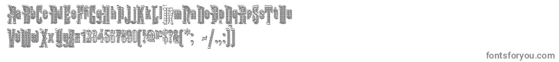KabrioletDecor-fontti – harmaat kirjasimet valkoisella taustalla