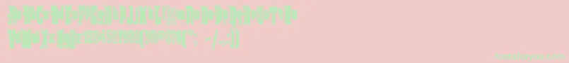 フォントKabrioletDecor – ピンクの背景に緑の文字