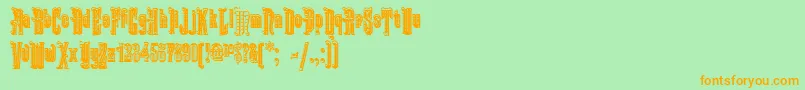 Шрифт KabrioletDecor – оранжевые шрифты на зелёном фоне