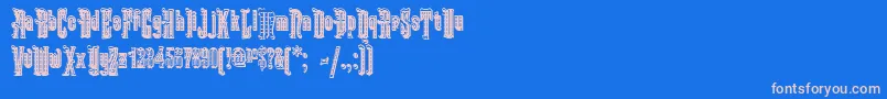 Шрифт KabrioletDecor – розовые шрифты на синем фоне