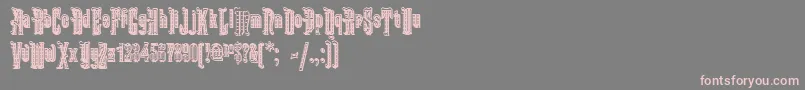 フォントKabrioletDecor – 灰色の背景にピンクのフォント
