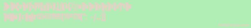 KabrioletDecor-fontti – vaaleanpunaiset fontit vihreällä taustalla