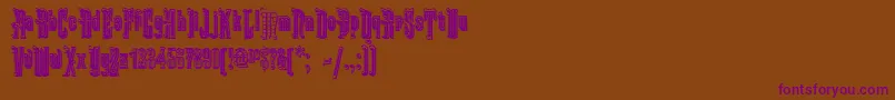 KabrioletDecor-fontti – violetit fontit ruskealla taustalla