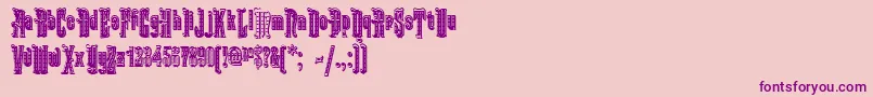 KabrioletDecor-Schriftart – Violette Schriften auf rosa Hintergrund