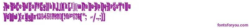 Шрифт KabrioletDecor – фиолетовые шрифты на белом фоне